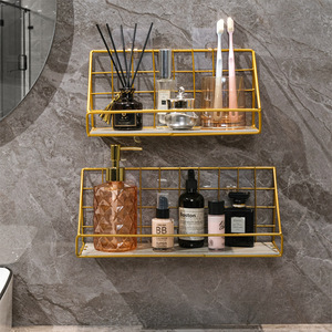 Bathroom Storage Rack 50X30CM Wall Mounted Corner Waterproof Durable Rectangular Shelf For Bathroom - Product Image 4
