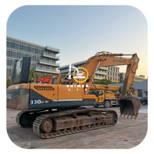 Excavadora de Ruedas Hyundai R330LC-9T Usada Original de Corea, Color Amarillo, Alta Potencia de Excavación, Incluye Motor y Bomba, 1 Año de Garantía - Product Image 1