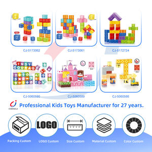 Juego de Cubos Magnéticos Chengji <span class=keywords><strong>2x2</strong></span> para Viaje, 120 Piezas, Bloques Magnéticos en Caja Metálica, Cubos Magnéticos de Colores para Construir - Product Image 4