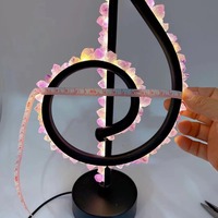 Lumière LED en cristal de haute qualité en forme de note musicale, sculptée, pour la guérison, ornement, cadeau d'affaires, décoration