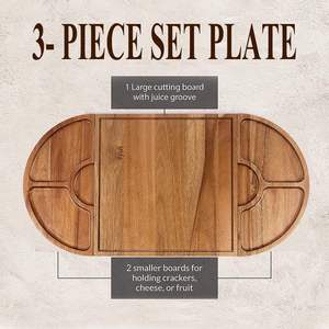 Planche à <span class=keywords><strong>fromage</strong></span> <span class=keywords><strong>et</strong></span> ensemble <span class=keywords><strong>de</strong></span> couteaux en bois d'acacia <span class=keywords><strong>Plateau</strong></span> <span class=keywords><strong>de</strong></span> <span class=keywords><strong>charcuterie</strong></span> magnétique avec ensemble <span class=keywords><strong>de</strong></span> couverts Bloc à découper en bois - Product Image 3