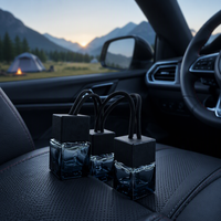 Diffuseur de parfum de luxe 8 ml à suspendre pour voiture, flacon en verre avec bouchon en bois, parfum longue durée pour véhicule - Meilleures ventes