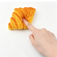 Jouet Squishy en Mousse PU Personnalisé en Forme de Croissant, à Remontée Lente, Anti-Stress, Vente en Gros Fabricant