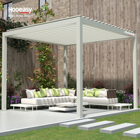 Pergola de jardin en métal avec toit ouvrant manuel ou électrique