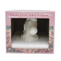 Elsas Lukisan Mewarnai 3d Mainan Unicorn Set Warna-warni Pelangi Kecil Yang Lucu Pony Plaster Figurine Cat Anak-anak