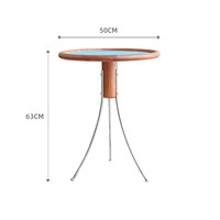 Table d'appoint Jellyfish Stone en acier inoxydable, style vintage, pour salon