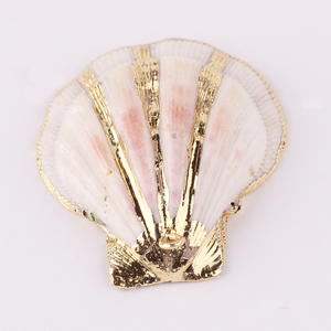 Gioielli di moda fai da te che fanno ciondoli naturali placcati in oro smaltato all'ingrosso bracciali con conchiglia Charms - Product Image 6