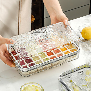 Yimijia Press Type Ice Cube Tray 1L Large Capacity With Lid For Family Use - Product Image 1