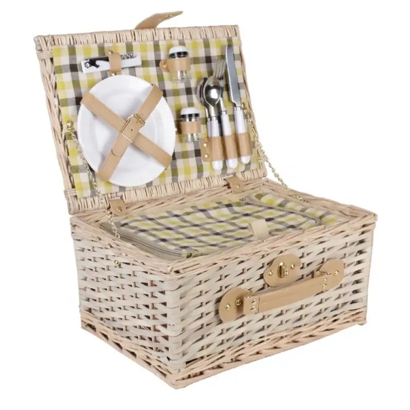 Wholesale Empty Willow Hamper 2020 New Design Picnic Basket For 4 Persons