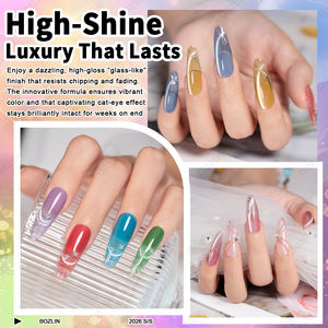 BOZLIN NOUVEAUTÉ Vernis à ongles gel œil de chat 3μm sans HEMA sans TPO, gel <span class=keywords><strong>UV</strong></span> œil de chat, prix d'usine, vernis à ongles gel magnétique œil de chat - Product Image 2