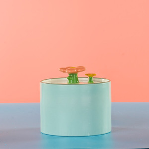 Fuente de agua para gatos con diseño de flor de cerámica, tazón de flujo automático para gatos, bebedero para mascotas, hecho en Dehua. - Product Image 1