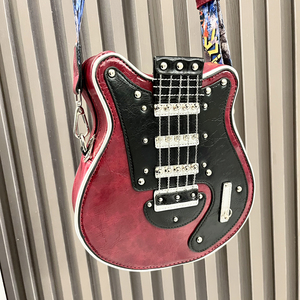 Çantalar ve çanta kadınlar için lüks tasarımcı deri Crossbody omuzdan askili çanta el yapımı gitar şekli çanta çanta - Product Image 1