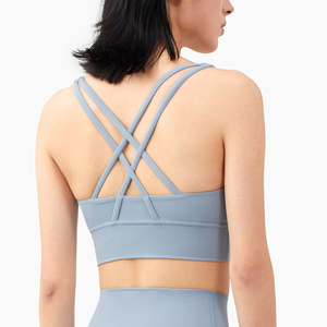 Soutien-gorge de sport croisé Barely There pour femme, maintien élevé, sans bretelles, logo frontal, push-up, grandes tailles, extensible dans quatre directions, respirant - Product Image 1