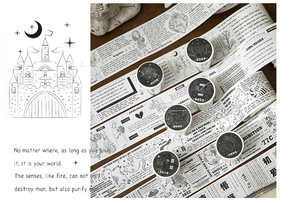 Dessin animé conte <span class=keywords><strong>de</strong></span> <span class=keywords><strong>fées</strong></span> film et ruban <span class=keywords><strong>de</strong></span> masquage créatif main compte collage matériel cadre bricolage décoratif washi ruban autocollant - Product Image 6