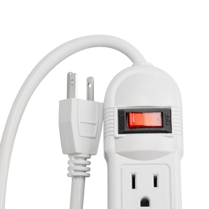 Trắng nhiều chúng tôi cửa hàng 6 ổ cắm độc lập thiết lập lại chuyển đổi điện Bar Power Strip với chỉ số ánh sáng - Product Image 4