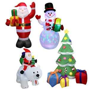 Dẫn đèn giáng sinh Santa Claus và Inflatable Snowman PVC giáng sinh trang trí nguồn cung cấp navidad đồ trang trí sáng lên - Product Image 5