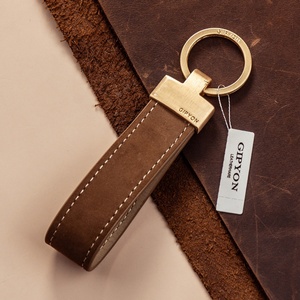 Porte-clés en cuir en gros, accessoires de porte-clés, porte-clés en cuir véritable de luxe de qualité supérieure, porte-clés en cuir personnalisé avec logo de marque - Product Image 6