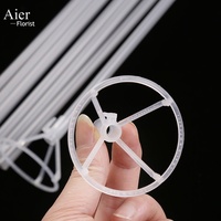 Aierflorist Bâton de maintien pour ballon lumineux Bobo transparent, télescopique, épaissi, avec support de coupe à quatre coins, 70 cm