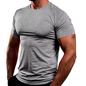 Impression personnalisée de haute qualité Design personnalisé hommes T-Shirts marque mince coton Fitness Musculation hommes Gym t-shirt - Product Image 3