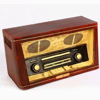 Grabador de casete de radio portátil de radio casera de estilo retro con altavoces estéreo incorporados