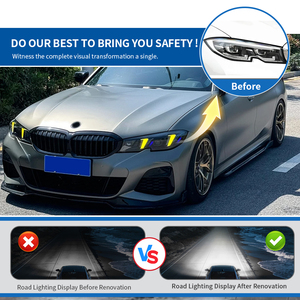 HETOP US G20 Headlights 2019-2022 3 Series Dual Color Upgrade Modified LED DRL Snake Eye <b>Style</b> <b>Head</b> Lamp Plug and Play for Retro - Product Image 4
