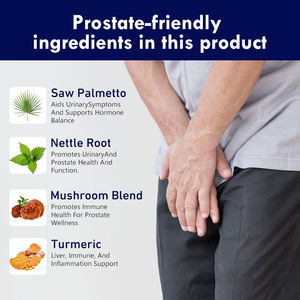 90 كبسولة مكمل دعم صحة البروستاتا مع السيلينيوم والزنك والمغنيسيوم وفيتامين C للكبار المكملات العشبية - Product Image 2