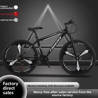 Vélo de montagne pour adultes 24/26 pouces, 21 vitesses, freins à disque doubles, jantes en aluminium, pédales ordinaires, suspension, vélo de cross-country pour modèle