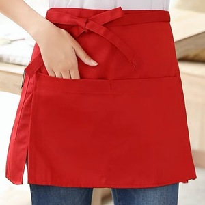 Mezzo grembiule personalizzato per server e chef bavaglino in vita senza maniche in cotone per uso di pulizia - Product Image 3