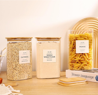 Vente en gros de couvercles en bambou carrés de qualité alimentaire personnalisés avec joint pour le stockage de pots de 51 FL OZ