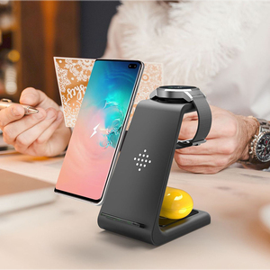 Nuevo Éxito de Ventas <span class=keywords><strong>2022</strong></span>, Soporte para Teléfono de Escritorio Kinggard T3-K0222 de 15 W para Reloj, Teléfono y Auriculares, <span class=keywords><strong>Cargador</strong></span> Inalámbrico 3 en 1 - Product Image 5