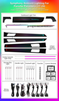 Éclairage d'ambiance Cardoo pour Porsche Panamera 971 972 2017-2024 SWB, amélioration de l'intérieur, éclairage dynamique symphonique, accessoires