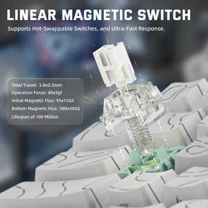 <span class=keywords><strong>Clavier</strong></span> de jeu ATTACK SHARK X68 PRO HE Tri-mode avec taux de polling de 8K, interrupteurs magnétiques à effet Hall, Hot-Swap, rétroéclairage RGB - Product Image 3