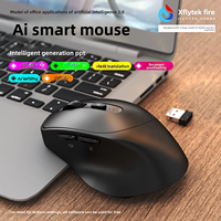 Ratón Inteligente Mini con IA Chat GPT 4000DPT, Modo Dual 2.4+BT, Ratón Inalámbrico Táctil y de Voz, Búsqueda Web con un Clic, Ratón con IA