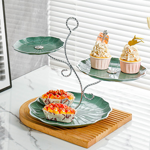 IStapromo Gifts 3 Layers Party <b>Tray</b> for Cupcakes Fruit Desserts & Candies for Valentine's Day Buffet & <b>Snack</b> Display Plate Stand - Product Image 3