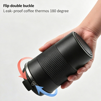 Gobelet isotherme en acier inoxydable de 12 oz, tasse de bureau avec couvercle anti-fuite, garde le café chaud/le thé glacé froid pendant 12 à 24 heures, portable