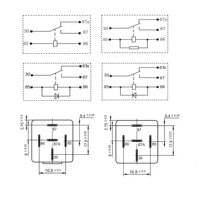 Relais automobile 40A 14VDC 1 Forme A 1 Forme C 1 Forme B SPST SPDT SPST-NC à brancher sur terminal PCB pour contrôle AC