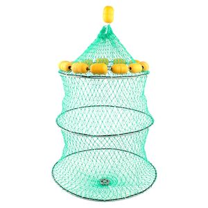 Filet de pêche multi-flotteurs <span class=keywords><strong>pour</strong></span> la pêche en <span class=keywords><strong>mer</strong></span>, panier de protection des poissons, filet à nœuds sans nœuds, longueur 50 cm, matériau en nylon <span class=keywords><strong>pour</strong></span> les crevettes et les crabes, maintien des poissons vivants dans l'eau - Product Image 1