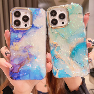 Nueva funda de teléfono móvil con patrón de concha de mármol de lujo, funda de teléfono móvil a prueba de golpes para <span class=keywords><strong>iPhone</strong></span> 11 <span class=keywords><strong>12</strong></span> 13 14 Plus 15 16 <span class=keywords><strong>Pro</strong></span> Max 17 Air - Product Image 6