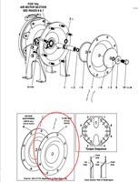 Pièce de rechange pour diaphragme en PTFE CF 93459-4 pour pompe à diaphragme pneumatique ARO 200 mm -200C à 260C OEM