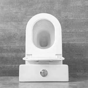 Inodoro de porcelana <span class=keywords><strong>sanitario</strong></span> de fábrica, inodoro de cerámica de dos piezas redondo para baño y hogar - Product Image 4