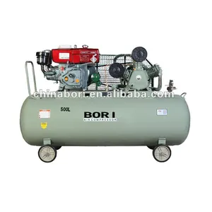 Nieuwe Ontwerp Hot Verkoop Duurzaam Zware 32cfm 10 Hp 1.25 Mpa Diesel Luchtcompressor 500L