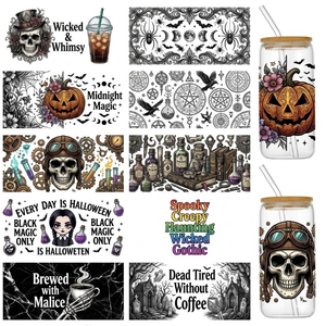 Envolturas de Vidrio de Alta Calidad de 16 oz con Protección UV para Envolturas de Plastisol UV para Transferencias de Calcomanías de Dibujos Animados, Lavables e Impermeables para Tazas - Product Image 1