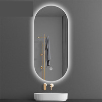 Système Android 2020 Offre Spéciale IP44 Taux Design populaire Salle de bain LED Miroir intelligent TV avec éclairage latéral Max Business White Cross