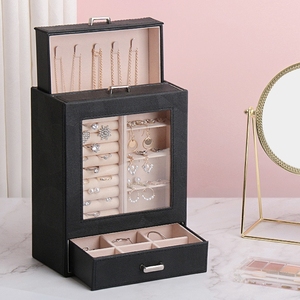 Lancement de nouveaux produits : boîte de rangement pour bijoux, boîte à bijoux exquise de grande taille, boîte à montres personnalisée en gros, boîte à montres en cuir PU - Product Image 2