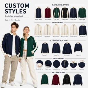 เสื้อแจ็คเก็ตซิปแบบยูนิเซ็กซ์ คอตั้ง สีตัดต่อ  ผ้าโพลีเอสเตอร์ 100% ระบายอากาศได้ดี สำหรับฤดูใบไม้ผลิ รับผลิตแบบ ODM/OEM สำหรับทีม - Product Image 4