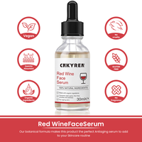 Serum anggur merah Serum kolagen Anti Penuaan Vitamin C pengurang kerutan wajah Serum pengecil pori-pori Serum Wajah perawatan perbaikan kulit