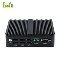 Mini PC N100, routeur pare-feu, 4 ports LAN 2.5G, 6 ports USB, ports RS232/RS485, ordinateur industriel sans ventilateur