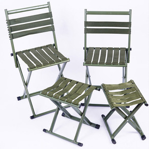 Foldable Fishing Chair Steel Pipe Thickened Rectangular Outdoor Camping Portable Stool - Product Image 2