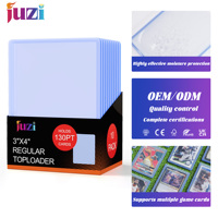 JUZI Protège-cartes de sport en PVC personnalisés 130pt taille standard pour cartes Pokémon, de baseball et TCG, Top Loaders 5.2MM