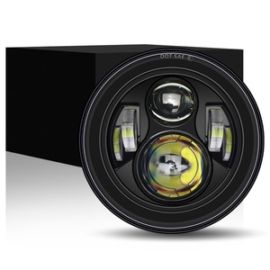 Phares de moto à LED 6 LED, faisceau haut/bas, projecteur LED rond de 7 pouces, conversion de faisceau, phare de moto LED - Product Image 2